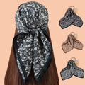 Autumn New Elegant Fruit Printed Square Scarf 70cm Herringbone Polyester Retro Dual Use Hijabs Women Handkerchief