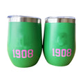 Custom Green 12oz Stainless Steel Tumbler with Straw Cups Portable Fashion Design for Promotional Use
