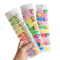 New Version Cartoon Hairpins Set 10pcs Cute Flower Shape Hair Clips for Kids 5cm Sweet Style Baby Hair Accessories
