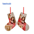 Wholesale Sublimation Blanks Unisub Hardboard Eco-friendly DIY Christmas Stocking with Customized Logo 7.5x9.5cm