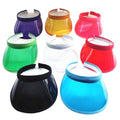 New PVC Plastic Sun Visor Hats Women's Large Brim Candy Casual Windproof Caps for Cycling UV Protection Sunscreen Hats New PVC