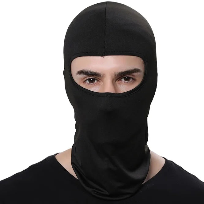 Race Underwear Black 100% Polyester Custom Logo Silk Screen Printed Neck Gaiter ATV Karting Balaclava Fishing All-Season