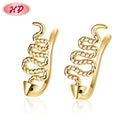 HD Fine Jewelries 2022 Newfashioned 18K Gold Plated 3A Cubic Zircon Jewelry Ornament Snake Huggie Earrings for Women Girls