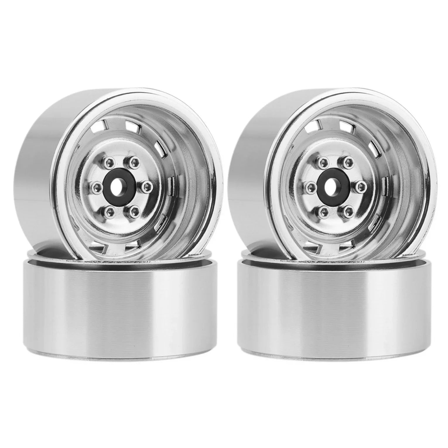 Deep Dish 1.9 Inch Metal Beadlock Wheel Hub Rim for 1/10 RC Crawler Axial SCX10 II III 90046 AXI03007 Traxxas TRX4 RC4WD D90