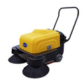 New Electric Walk-Behind Push-Type Cold Water Cleaning Machine Floor Street Road Sweeper 1050mm Cleaning Width 35L Dustbin for MegaBDM
