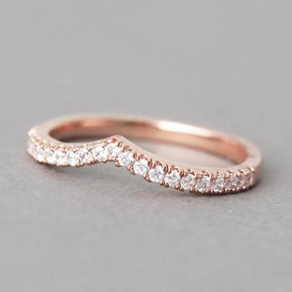 Hot Sale 925 Sterling Silver Rose Gold Dainty Engagement Ring Natural Certified Elegant Ring for Lady Moissanite Jewelry