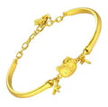 Dubai Jewelry Fashion Gold Plated Bracelet Swan Delicate Bead Bracelet Female Simple Delicate Heart Gold Plated Copper Gold