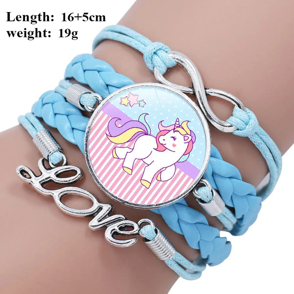 Unicorn Horse Adjustable Bracelets Charm Bracelets Women Girl's Fashion Jewelry Best Friends Party Gift Favor