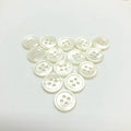 Custom Engraved Logo 4-Hole White Mother of Pearl Button Polished Shell Shirt Decoration with Personalized Design