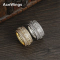R059  Men and Women Hip Hop Rings Brass Cubic Zircon Ring for Party Gift