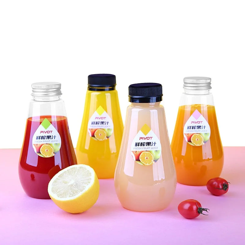 Wholesale 400ml PET Plastic Drink Bottles for Coffee Juice Liquor Sugar Milk Pet Food Cookie Baby Food Screen Printing Screw Cap