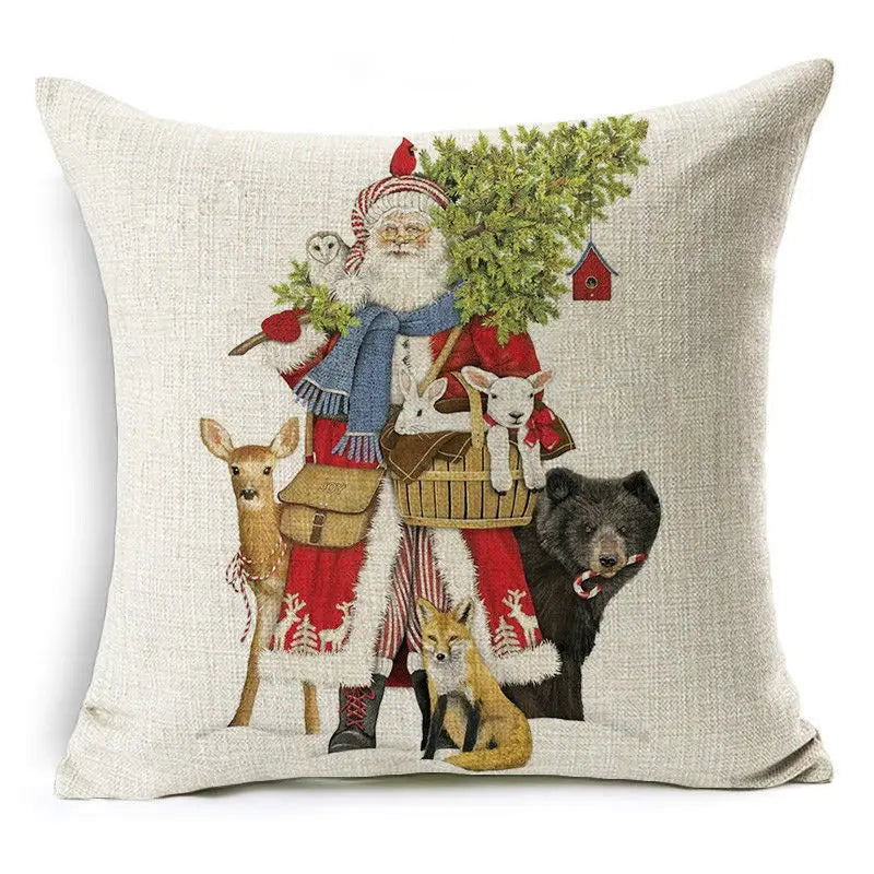 Good Quality Merry Magnetic  Christmas Decorative Pillow case Cushion Cover Custom Size Printable Pillow Cases Sublimation