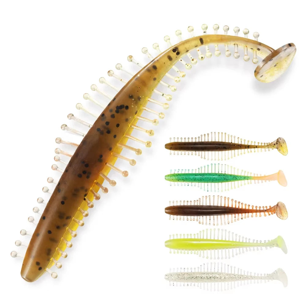 Spinpoler Tickle Paddle Tail Swim Bait 11cm 8g Fishing Lure Soft Plastic Bait Shad Pesca for Bass and Walleye