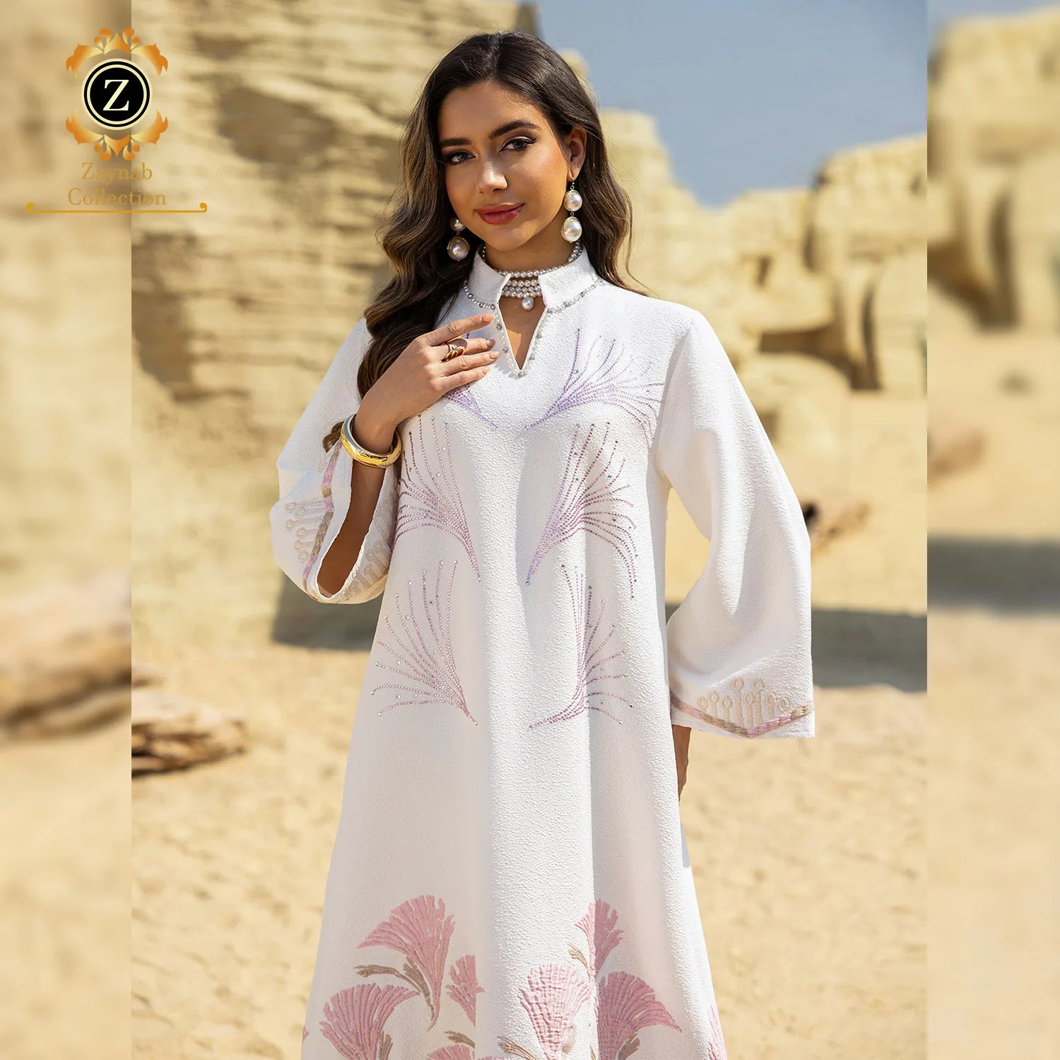 Zaynab Elegant Abaya Muslim Abayas Muslim Women Women Dress Dubai Elegant Dubai Jalabiya Elegant Abaya