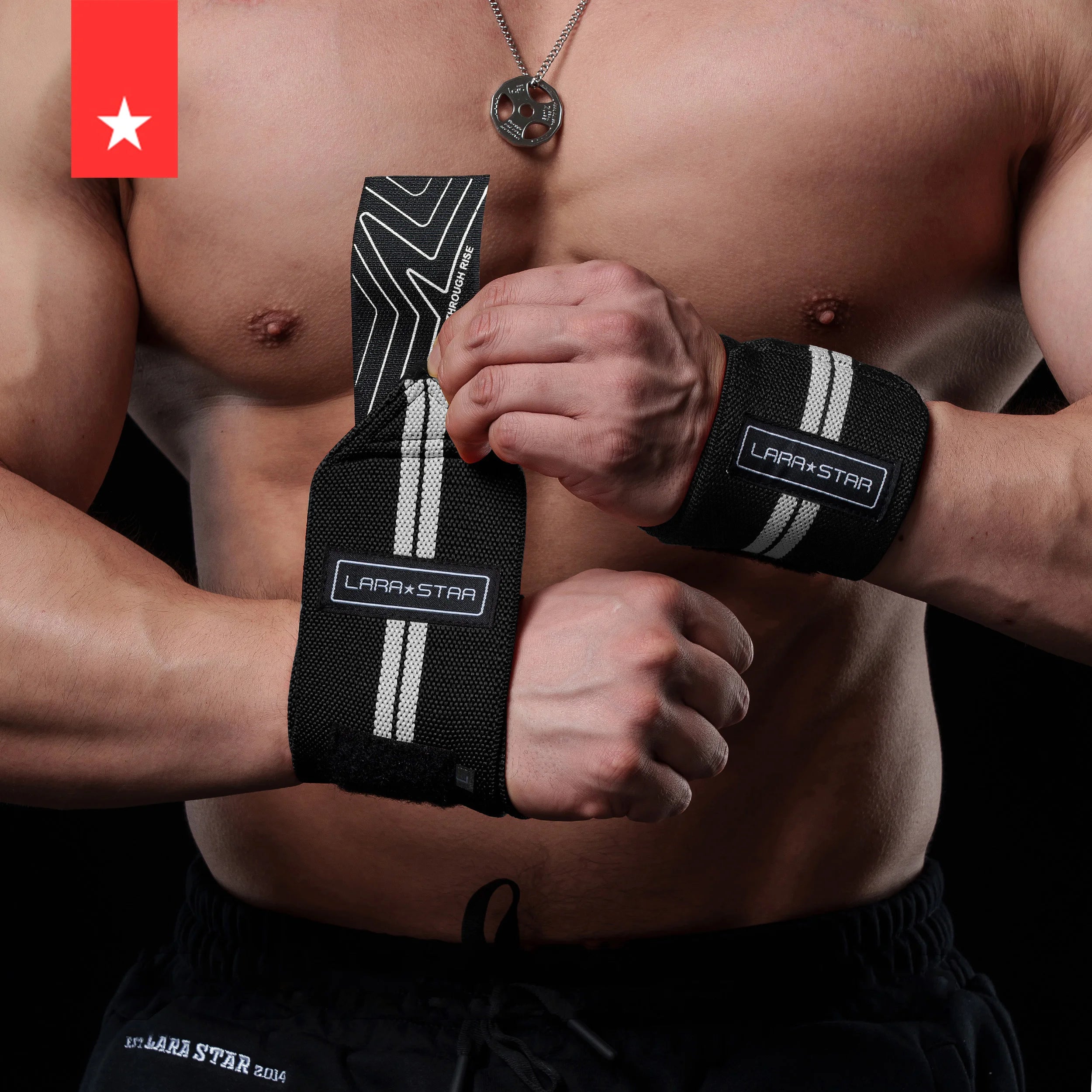 LS0683  Weightlifting Wrist Wraps Cross Training Wrist Straps Professional Gym Bodybuilding Wrist Straps Powerliftng