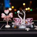 Diy Diy Romantic Crystal Swan Couple Doll As a Wedding Souvenir Valentine's Day Gift Home Decoration Base Crystal Swan