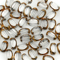 4*6mm Briolette Oval Glass Beads Plated Golden Color Crystal Loose Spacer Bead Diy Bracelet Necklace Beads