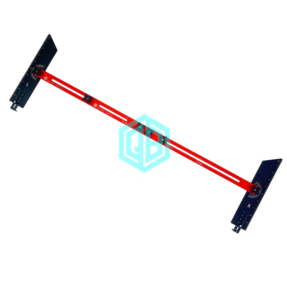 QinBu Upgrade Dual Nut Stair Tread Gauge Adjustable Scribe Tool Precision Contour Gauge for Drywall/Partition Wood Aluminum Jig