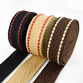 Deepeel KY598 38mm Polyester Cotton Webbing Bag Strap Width Binding Ribbon Pants Clothes Sewing Bias Band Jacquard Band