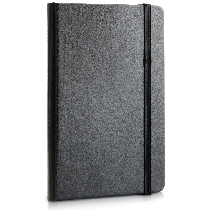 Deli 3314 Advanced Business Brief Notepad Set 56K 96sheets Portable Leather Cover Notebook Black 108pcs Per Carton Gifts