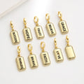 Hot-selling Metal Zircon Necklace Bracelet Pendant 18K Gold Plated Believe Brave Hope Inspiring Letter Necklace Jewelry