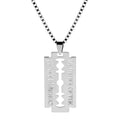 Peaky Blinders Razor Party Stainless Steel Blade Necklace Personalized Punk Necklace Spot Wholesale Men'S Necklace