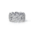 Customize Silver925 Moissanite Rotating  Hiphop Gear Shape Pave Setting Moissanite Turning Ring Gifts