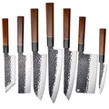 Japanese Chef's Knife Set Hand Forged 5Cr15Mov High Carbon Steel Kitchen Cooking Knife Fruit Slicing Fish Santoku Butcher Knife