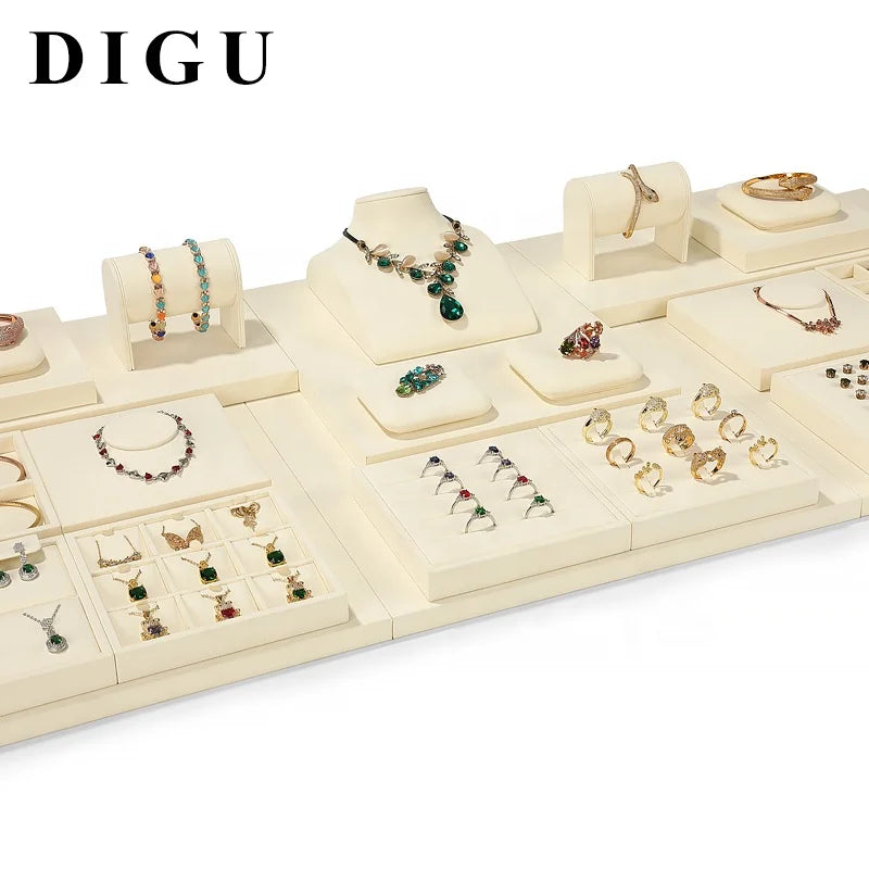 DIGU Luxury Jewelry Store Showcase Exhibitor Free Combination Module Display Set Metal Jewelry Display Set Stand