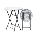 High Top Plastic Folding Table Round Folding White Party Table for Events