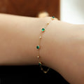 2024 NEW Fashion High Quality Emerald Round Zircon Bracelet Jewelry 925 Sterling Silver Luxury Fine Chain Bracelet for Women