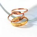 MICCI Custom Women's Stainless Steel Finger Ring Non Tarnish Free Waterproof with Engraved Zodiac Sign & Name Logo for Parties