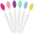 Custom Logo Exfoliating Lip Brush Nose Cleaning Brush Double Side Soft Silicone Lip Scrub Tool & Nose Blackhead Remove Brush