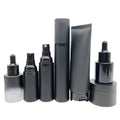 Empty Matte Black  Manufacturing Packaging Container Cleansing Oil Control Facial Repairing Men Skin Care Set Bottle/jar