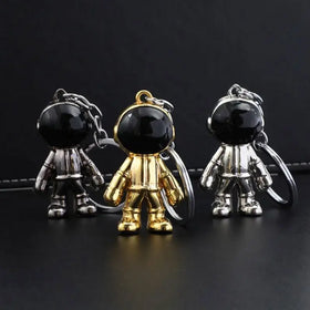 Wholesale Fashion Promotion 3D Astronaut Space Robot Spaceman Other Metal Key Chains Alloy Gift for Man Friend Astronaut Keyring
