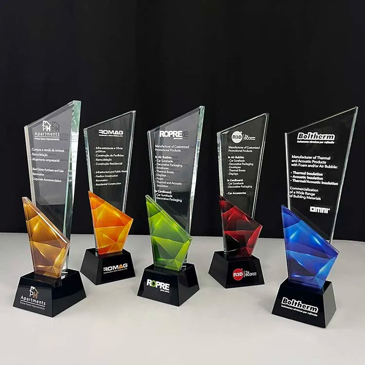 Full Color Printed Crystal Glass Awards Plaque Trophy MH-NJ0347