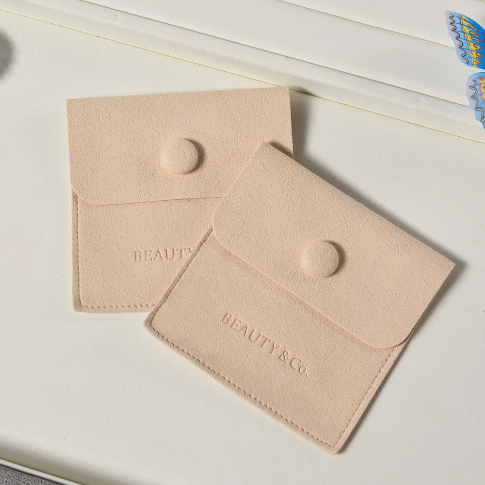 Wholesale Luxury Microfiber Suede Jewelry Pouches with Logo Printing for Container Storage and Gifts