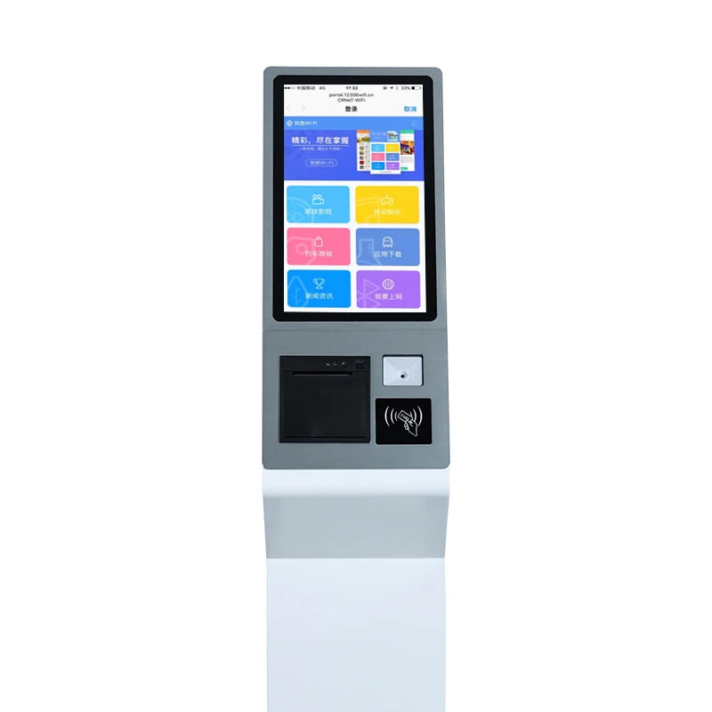 15.6 Inch Touchscreen Kiosks Totem Totems HD Self Service Touch Screen Kiosk