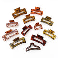 Matte Leopard Print Claw Hair Clip 10.5cm Acrylic Square Haarklammer Korean Medium Shark Hair Clips