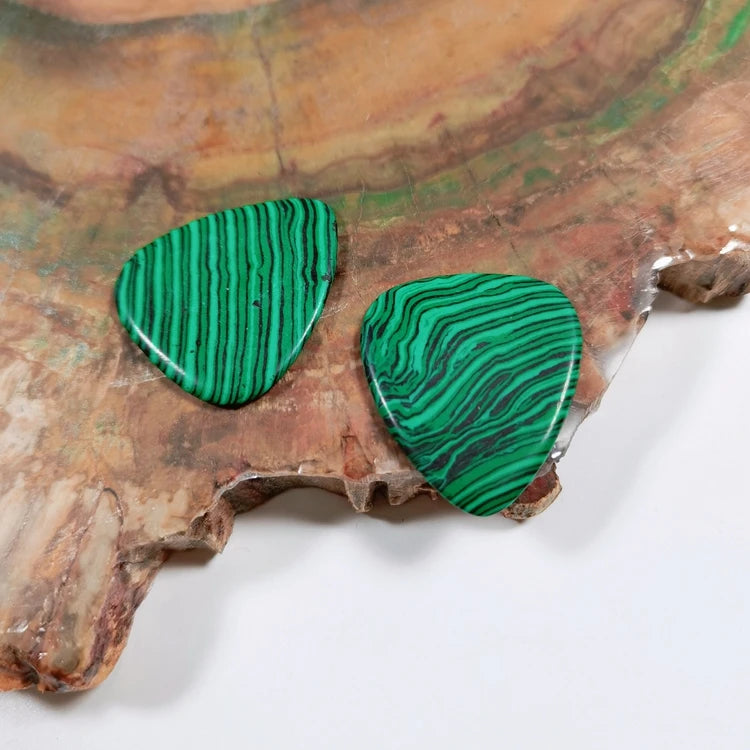 Huiying New Natural Crystal Malachite Stone Guitar Pick Accessories