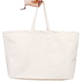 Wholesale Fashionable Reusable Ladies Canvas Extra Large Cotton Beach Tote Carry Bag With Custom Printed Logo