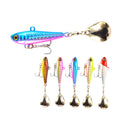 Spinner Bait Bass Fishing Lures Metal VIB Fishing Jig Spoon 50mm 24g Metal Jig with High Speed Spoon
