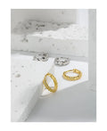 Unique Design Jewelry 18K Gold Plated S925 Sterling Silver Twist Hoop Earrings for Women