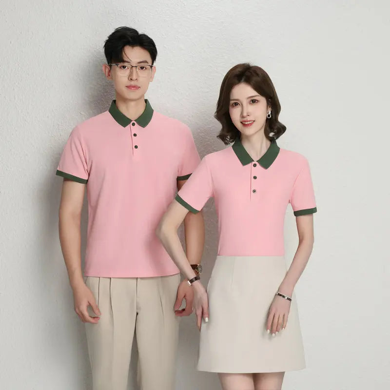 New Men's and Women's Polo Shirts Workwear Short Sleeved T-shirts Customized Printed Embroidery Camisas De Vestir Para Hombre