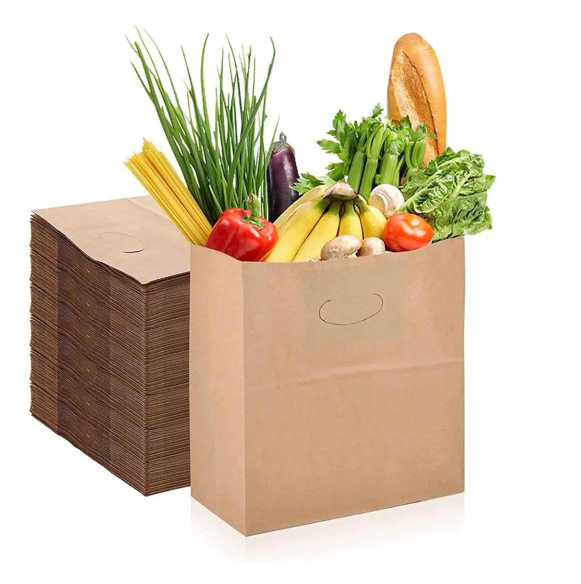 Kraft Paper Bags Brown Paper Gift Bags With Die Cut Handle