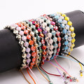 New Design Colorful Glass Crystal Beads AB Colored Birthstone Handmade Friendship Macrame Bracelet Women MegaBDM