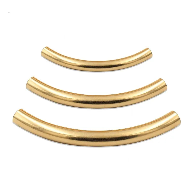Non Tarnish GF Real 14K Gold Filled Smooth Curve Tubes for DIY Jewelry Necklace Bracelet Making Findings Accessories