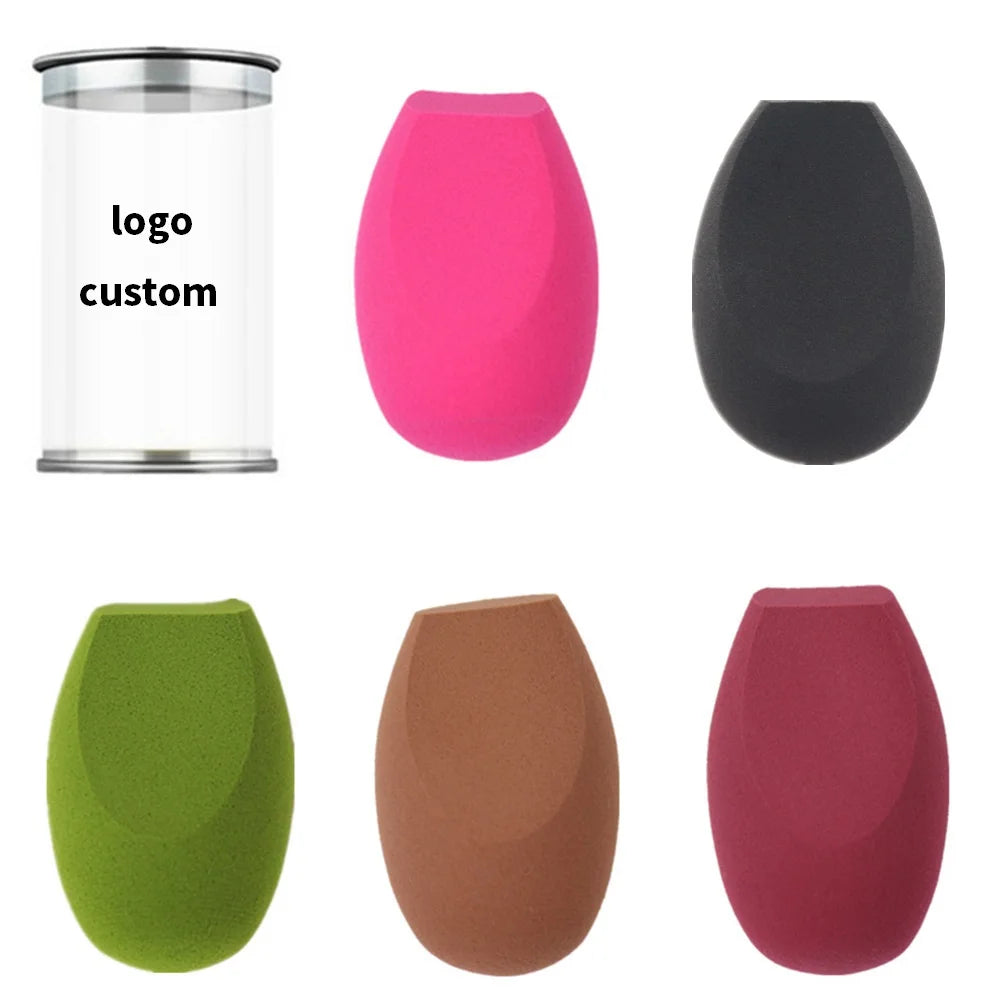 Custom Logo Egg Shape Non-Latex Washable Soft Makeup Sponge Private Label Cosmetics Blender