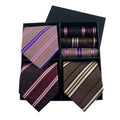 Men Ties and Hanky Set Custom Men Necktie Set Gift Box Fashion Mens Ties and Pocket Square Set
