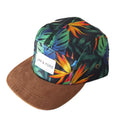 Kids Floral Twill Unconstructed 5 Panel Hat Suede Brim Custom Aztec Pattern 100% Cotton Casual Common Four Seasons